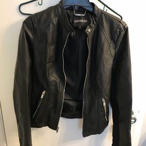 Black leather jacket